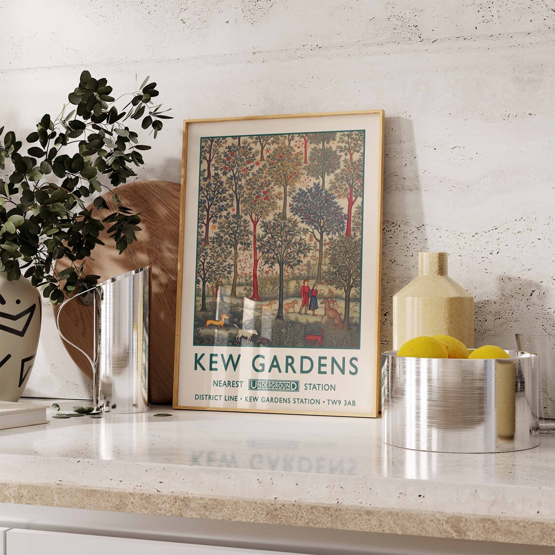 William Morris Kew Gardens London Floral Art Print - Image 2