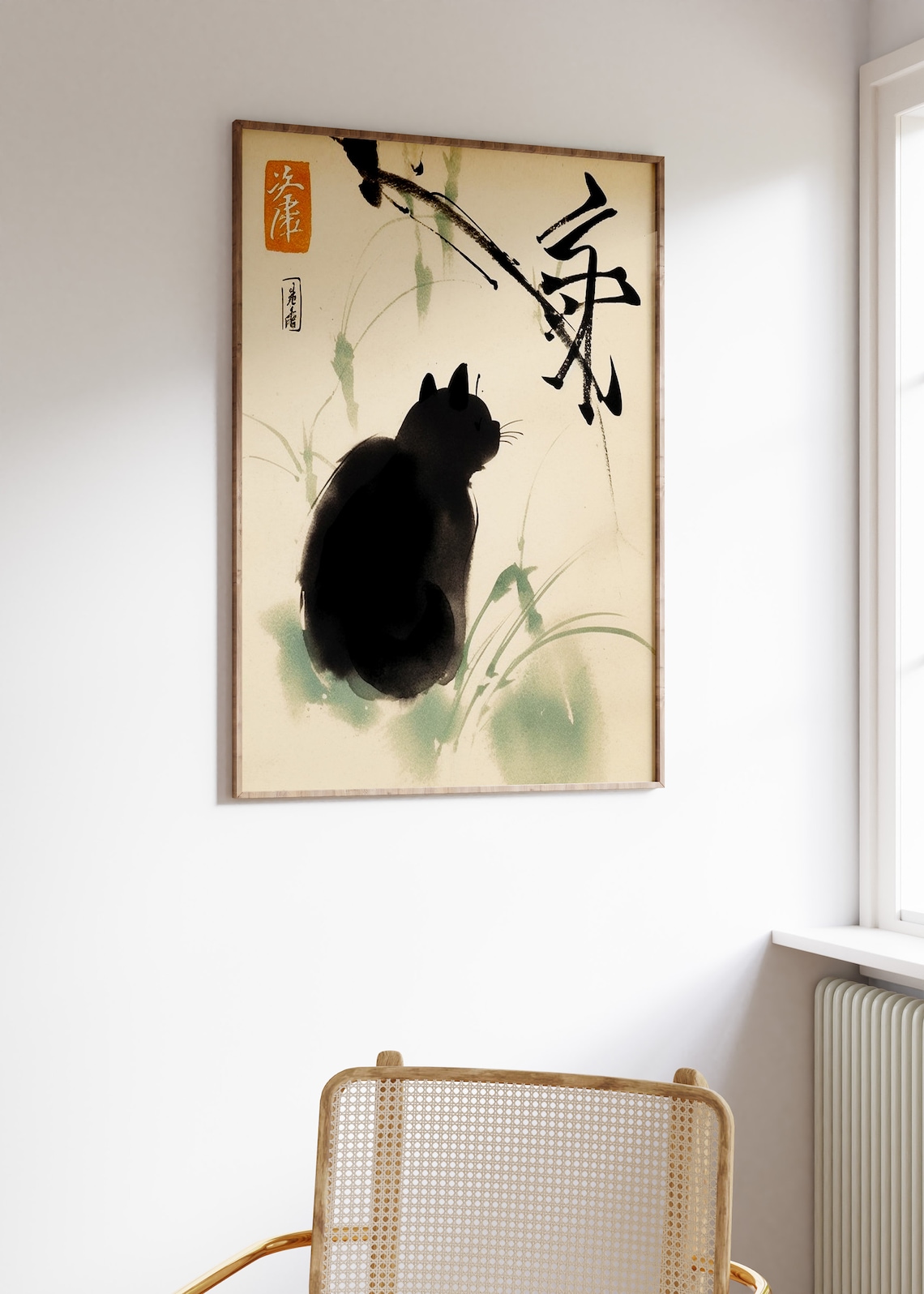 Vintage Japanese Cat Poster, Ukiyo-E Cat Print - Image 3