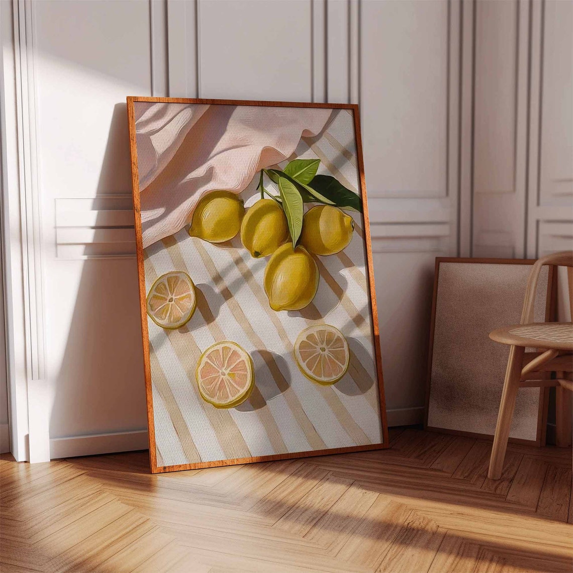Fresh Lemon Citrus Fruit Still Life Sunny Mediterranean Kitchen Print - Image 2