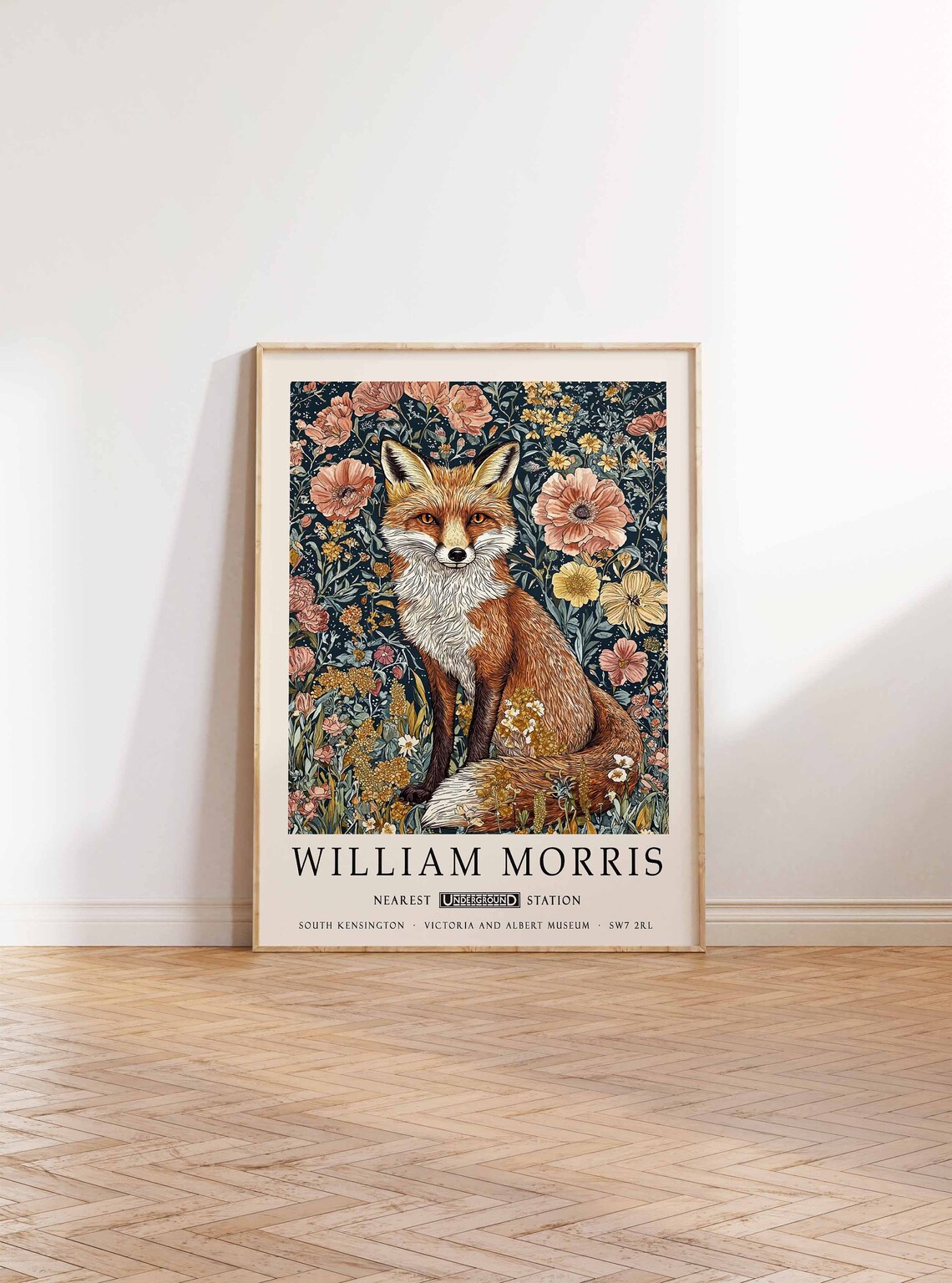 William Morris Fox Floral Woodland London Botanical Art Poster - Image 2