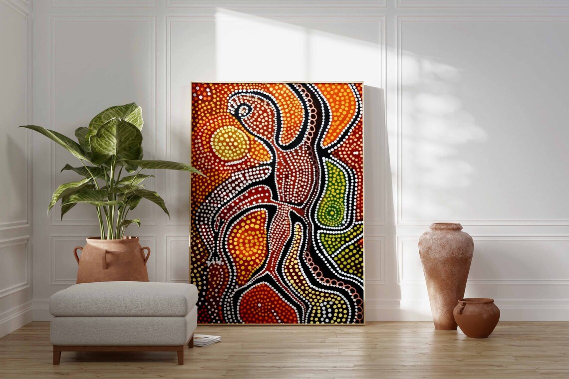 Aboriginal Cultural Wall Art Poster, Australian Print - Image 2