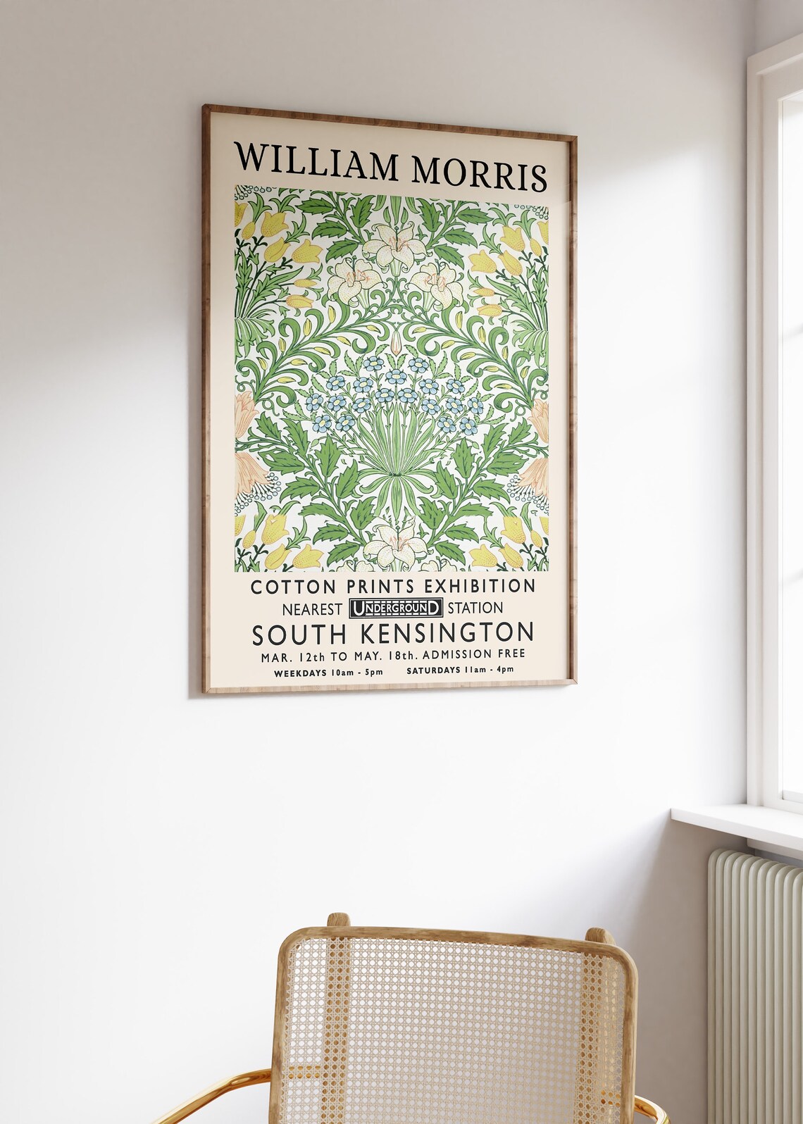 William Morris Cotton Prints Exhibition South Kensington Poster - Image 2