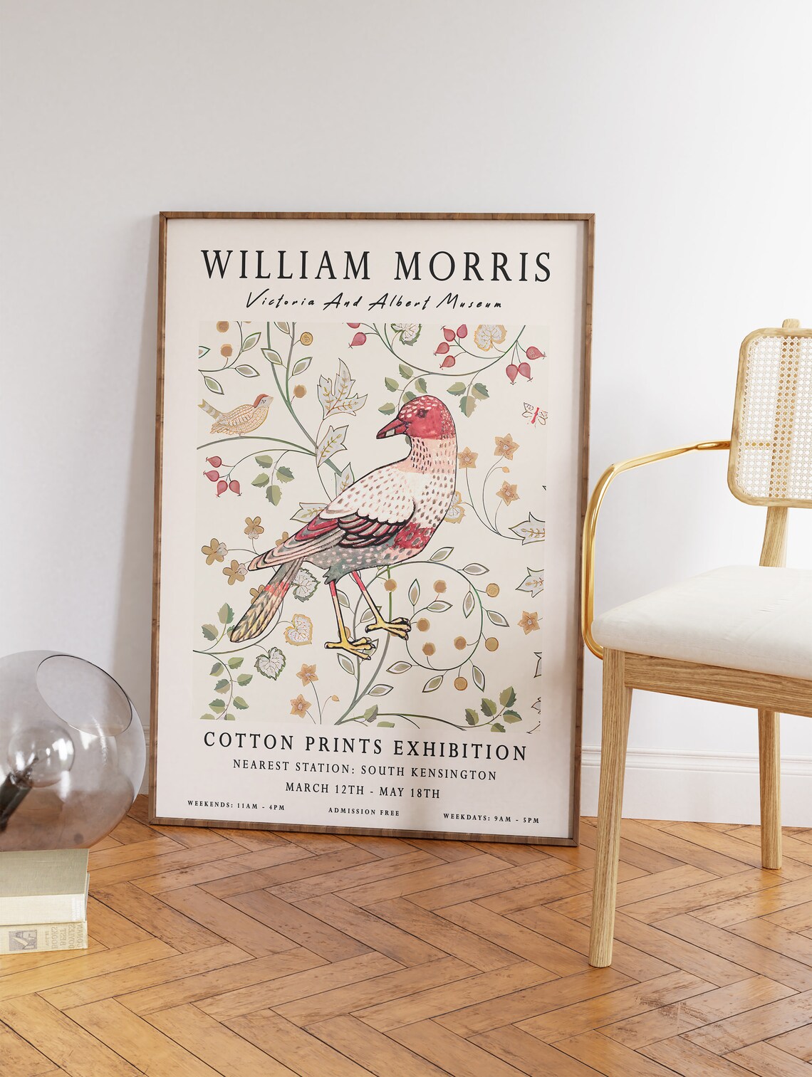 William Morris Floral Textile Art, Vintage Poster - Image 2