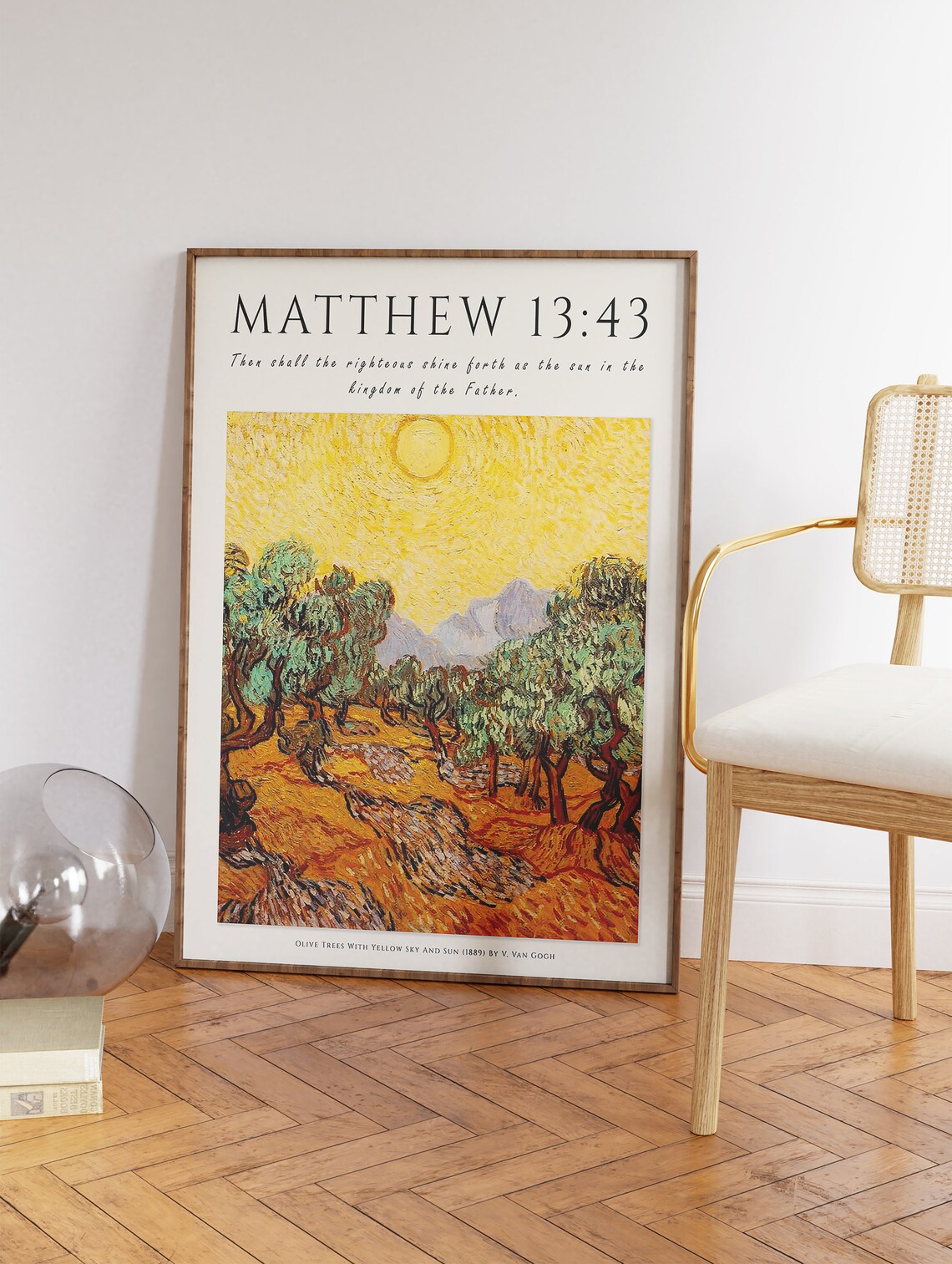 Bible Verse Olive Trees, Van Gogh-Inspired Art Print - Image 3