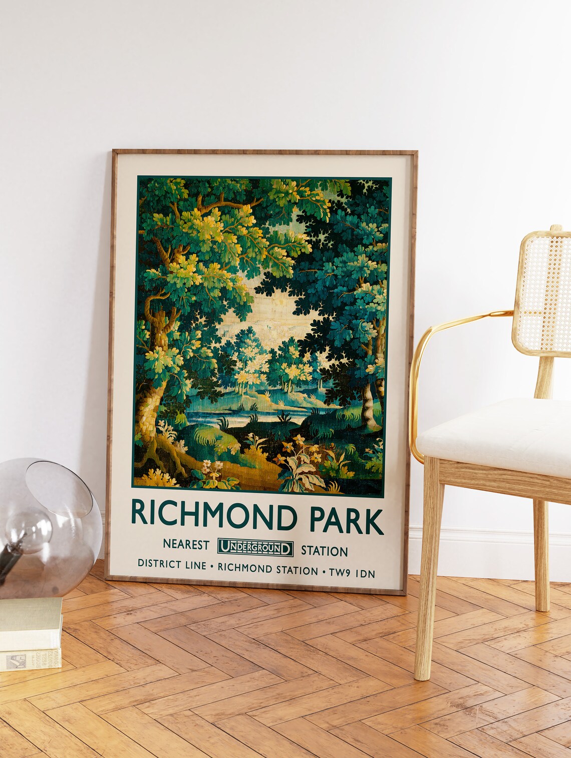 Richmond Park Vintage London Travel Poster - Image 3