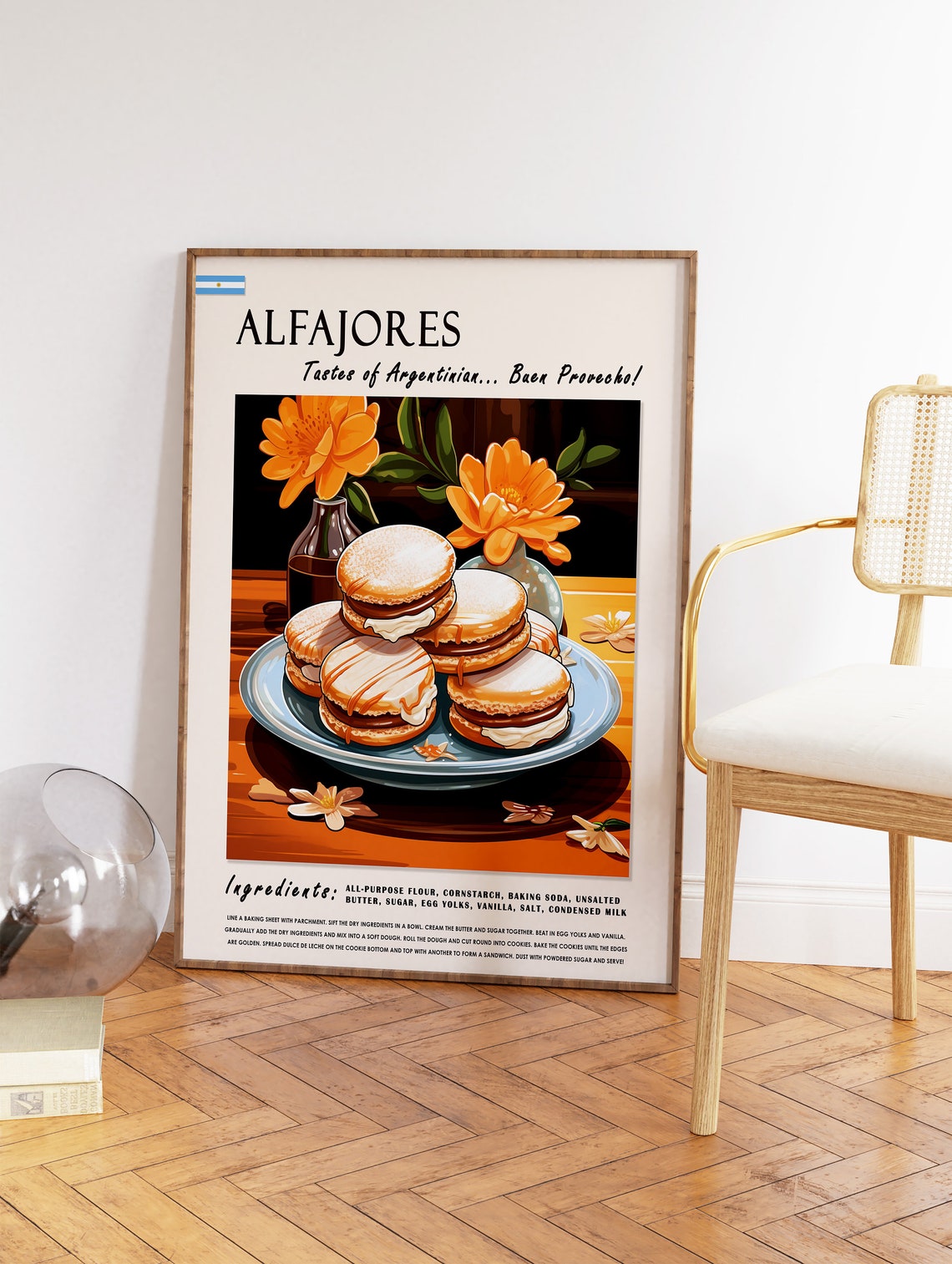 Alfajores Dessert Poster Argentina Food Print Argentine Poster Kitchen Print Kitchen Decor Food Art Food And Drink Poster Food Gift - Image 2