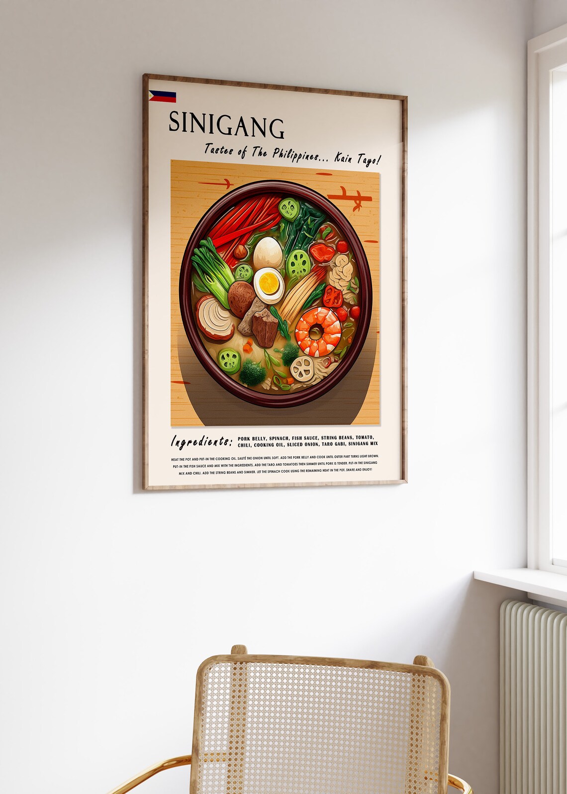 Sinigang Filipino Food Poster, Kitchen Decor Print - Image 3