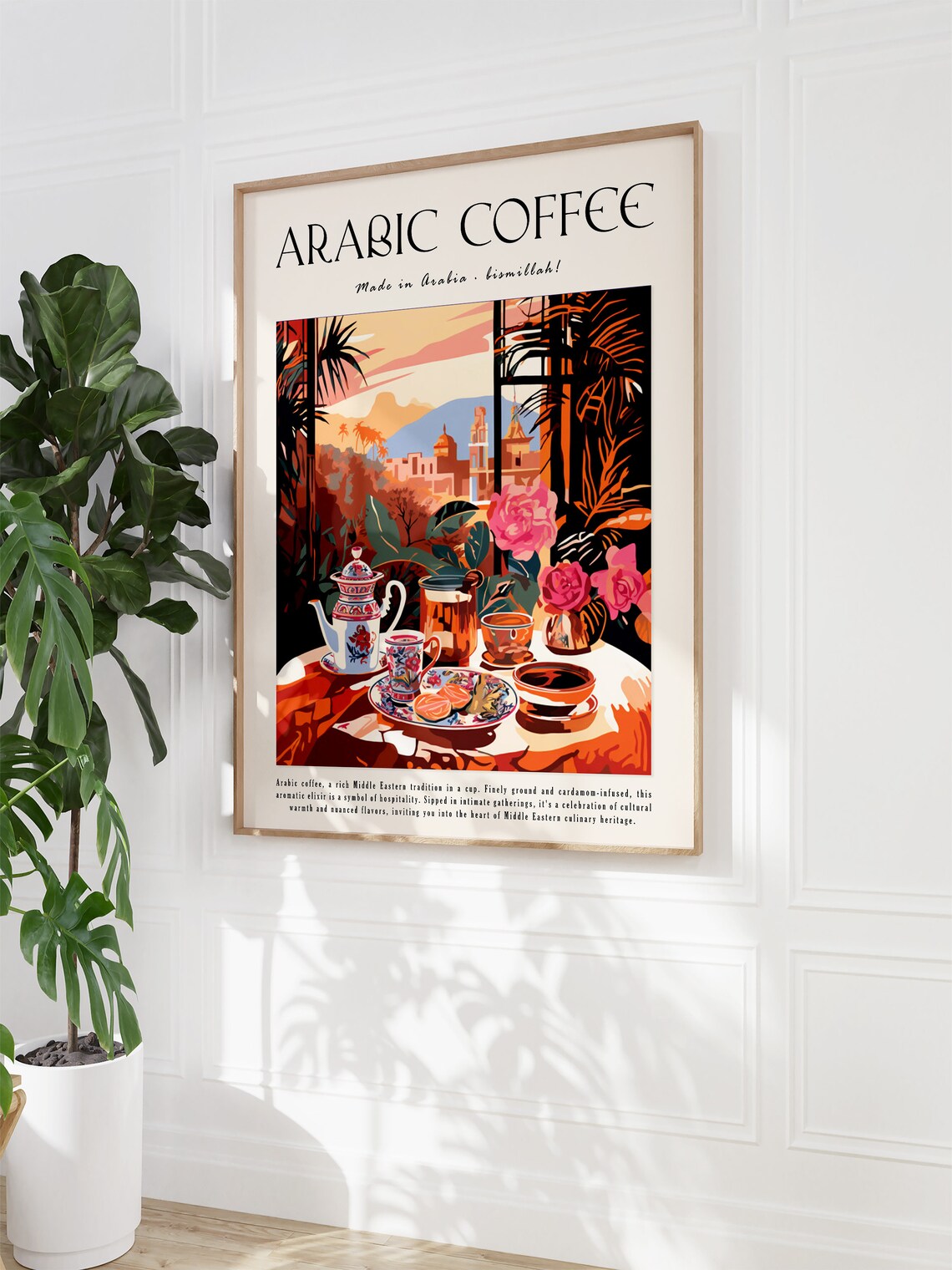 Arabic Coffee Retro Kitchen Wall Art Print - Image 3