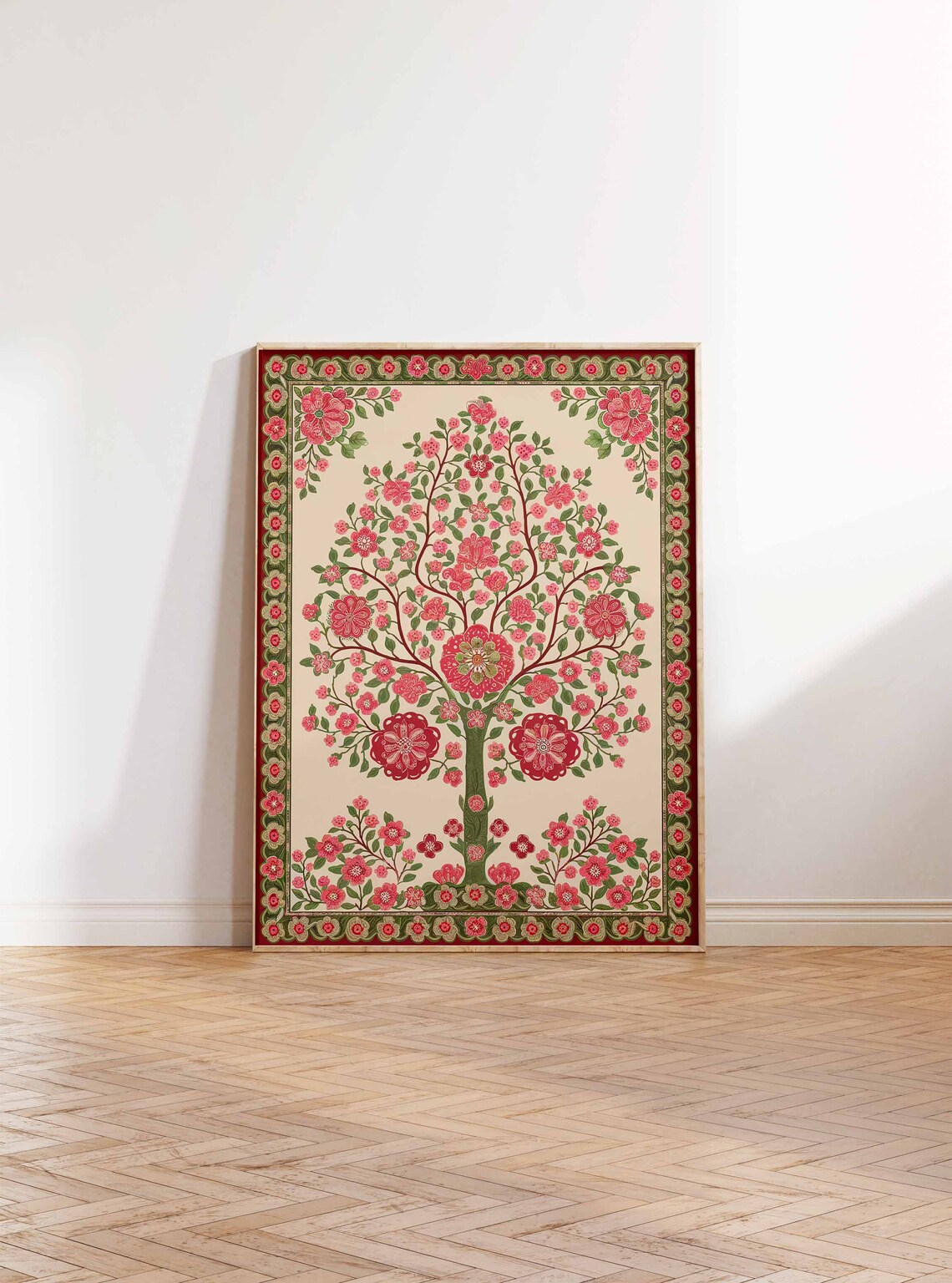 Indian Floral Print, Vintage Botanical Poster - Image 2