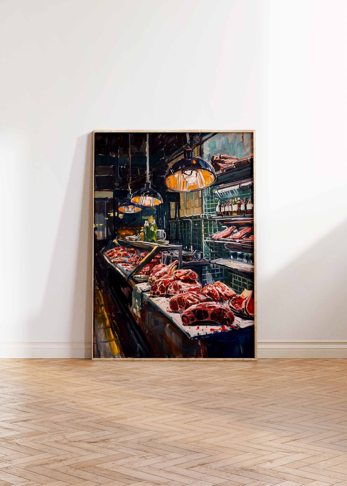 Vintage Butcher Shop Poster, Retro Kitchen Art Print - Image 2