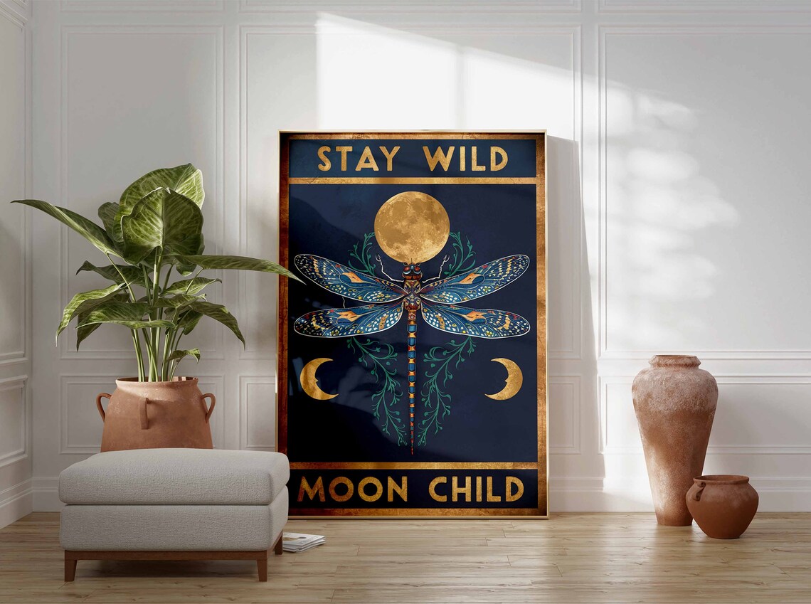 Stay Wild Moon Child Astrology Quote Poster - Image 3