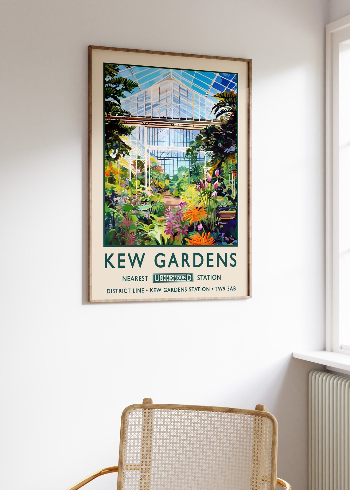 Kew Gardens London Botanical Gardens Travel Poster - Image 3