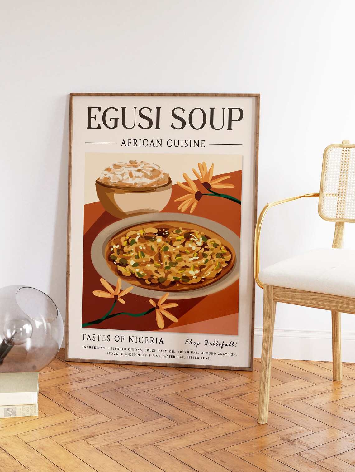 Egusi Soup Poster, Nigerian Food Kitchen Art - Image 2