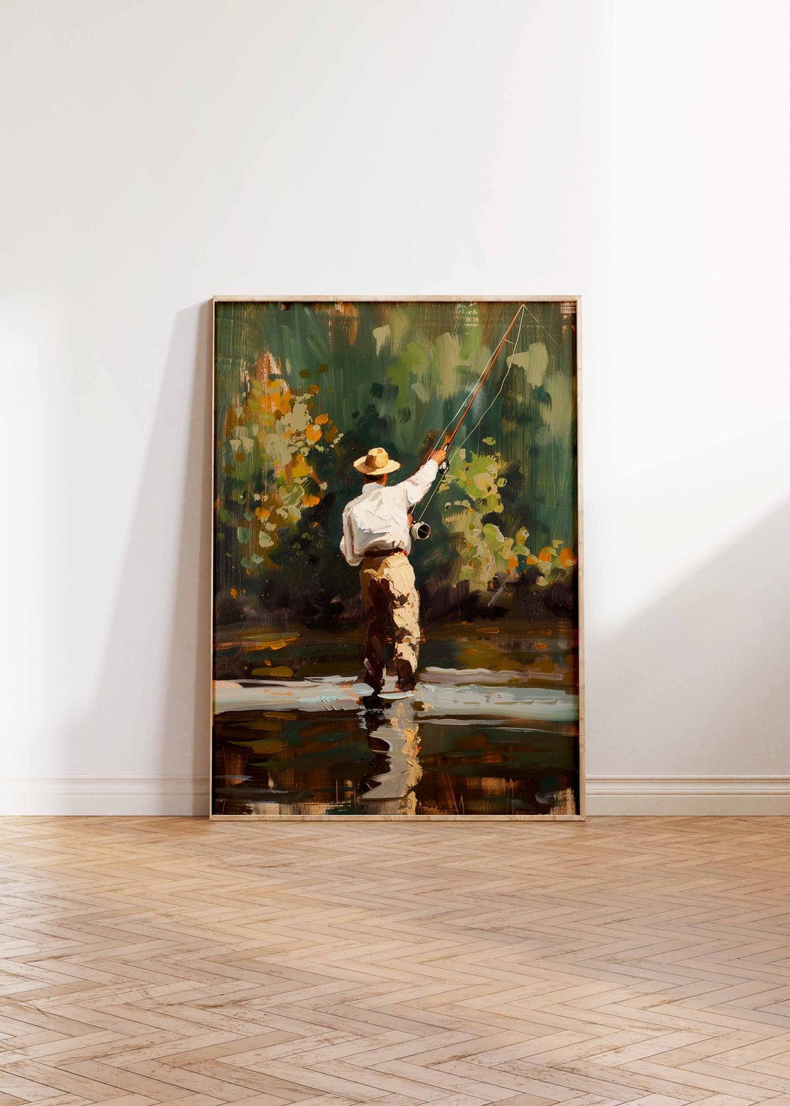 Fly Fishing Poster Fishing Wall Art Gift For Fisherman Angling Art Floral Print Botanical Decor Outdoor Poster Adventure Poster - Image 2