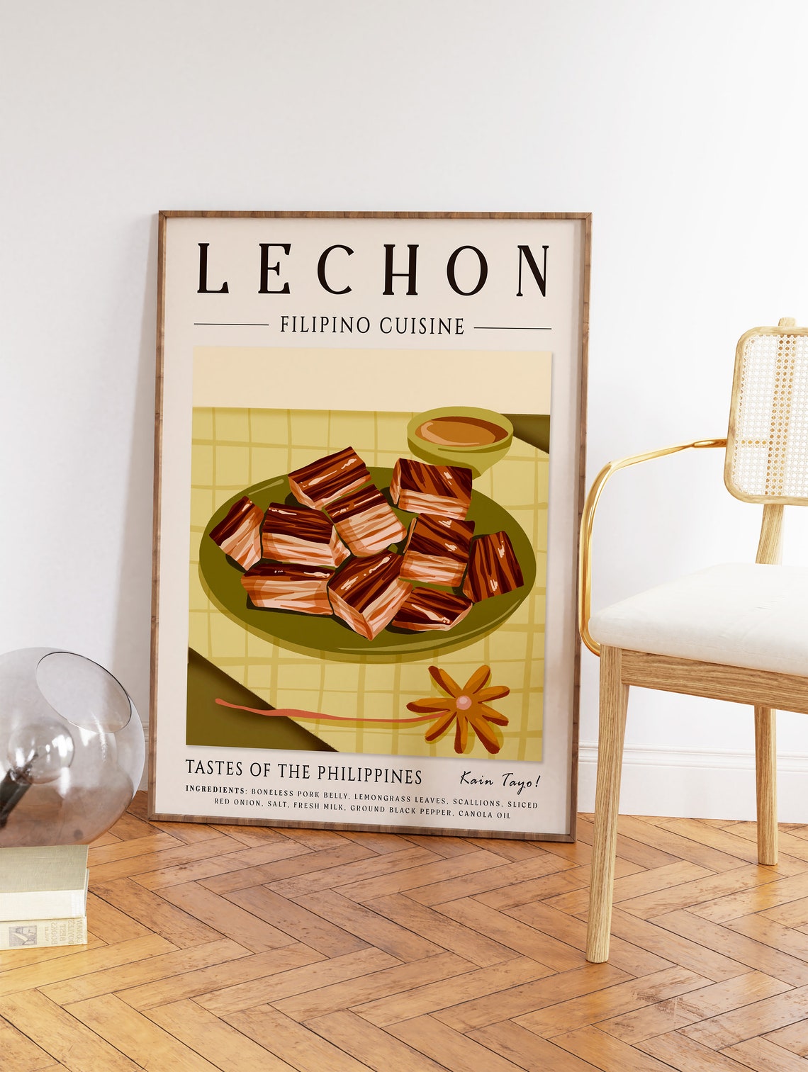 Lechon Filipino Food Poster Filipino Food Print Philippines Food Kitchen Poster Kitchen Decor Asian Food Print Food Gift - Image 2