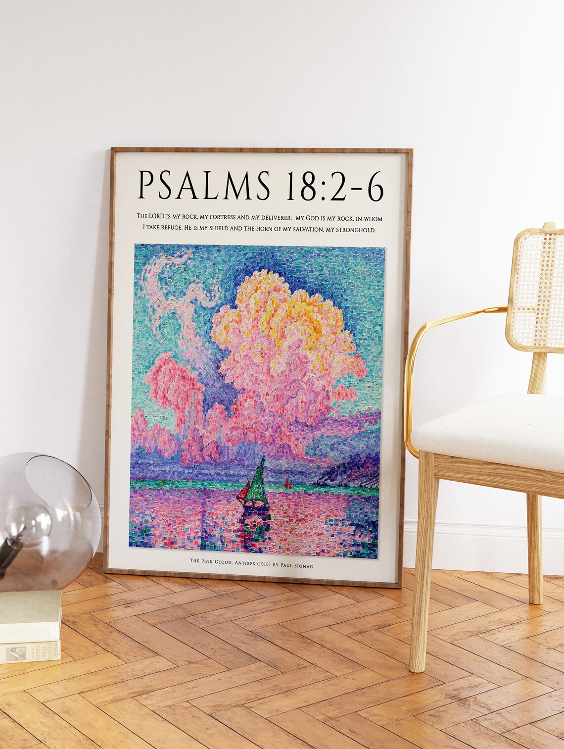Bible Verse Floral Christian Wall Art Print - Image 3