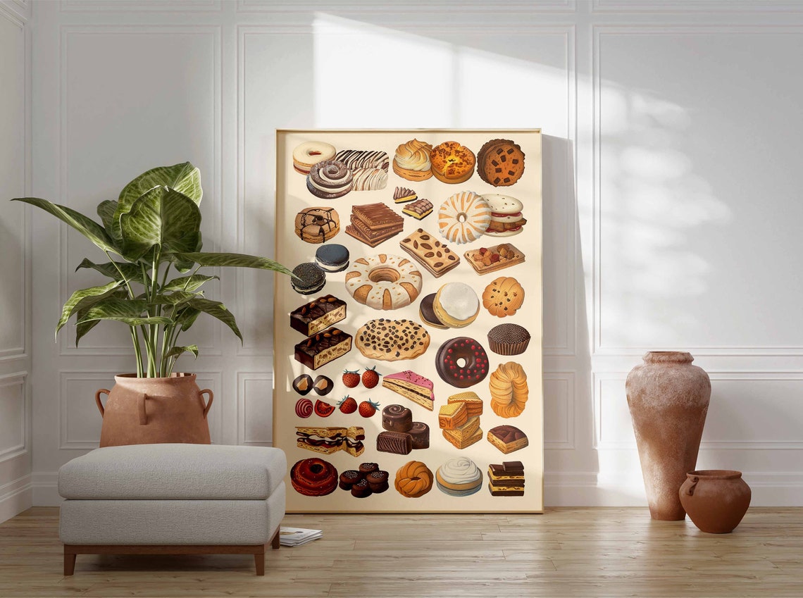 Illustrated Biscuit and Cookie Collection Bakery Poster Sweet Treats - Image 3