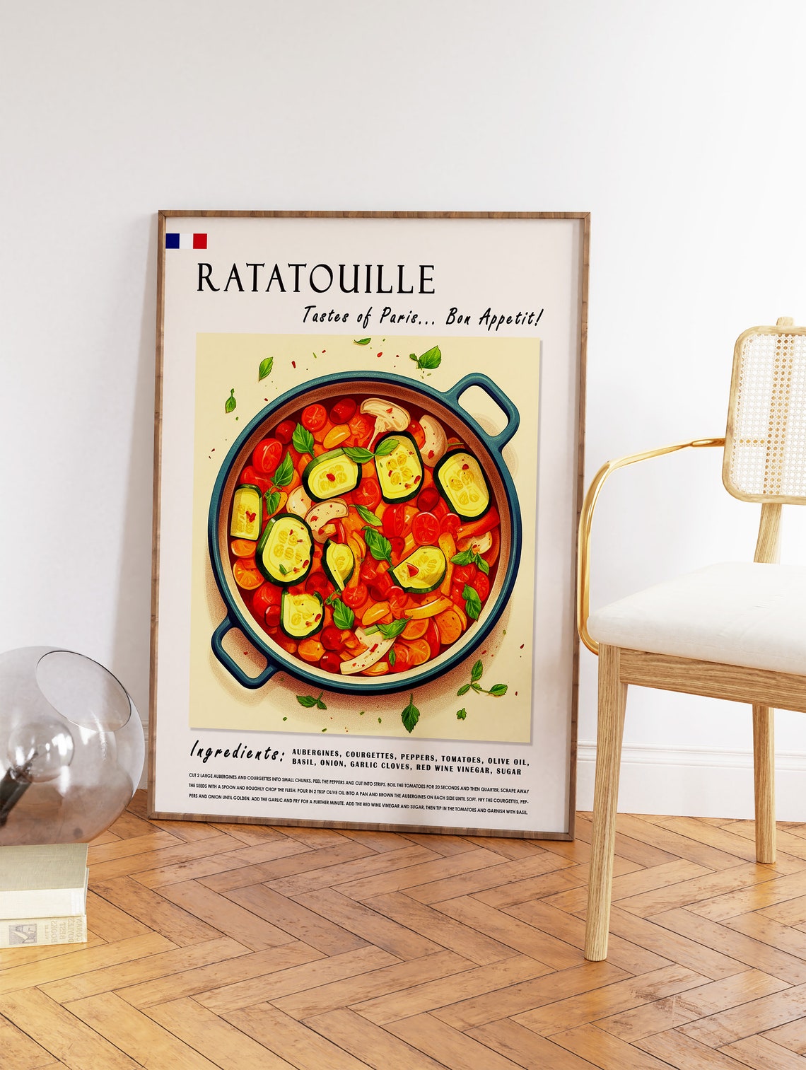 Ratatouille French Food Poster French Food Print Kitchen Decor Paris Art French Cusine Poster Paris Print Retro Food Print Food Gift - Image 2