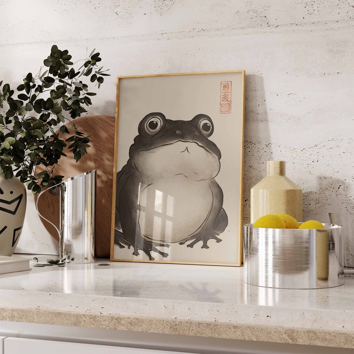 Japanese Frog Print Matsumoto Hoji Japanese Poster Frog Art Animal Gift Animal Print Vintage Japanese Decor Funny Animal Poster - Image 3