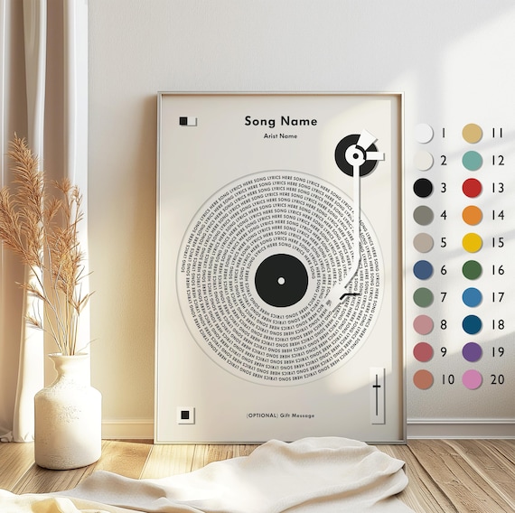 Custom Vinyl Record Personalized Music Poster