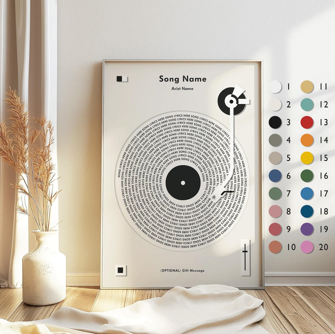 Custom Vinyl Record Personalized Music Poster