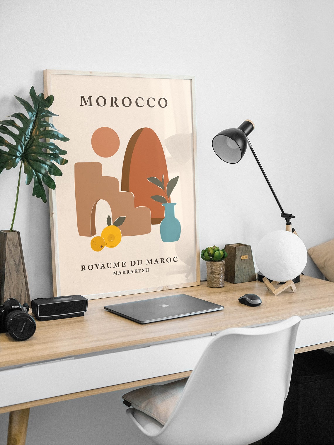 Morocco Marrakesh Abstract Sun Arch Minimalist Travel Art Poster - Image 2