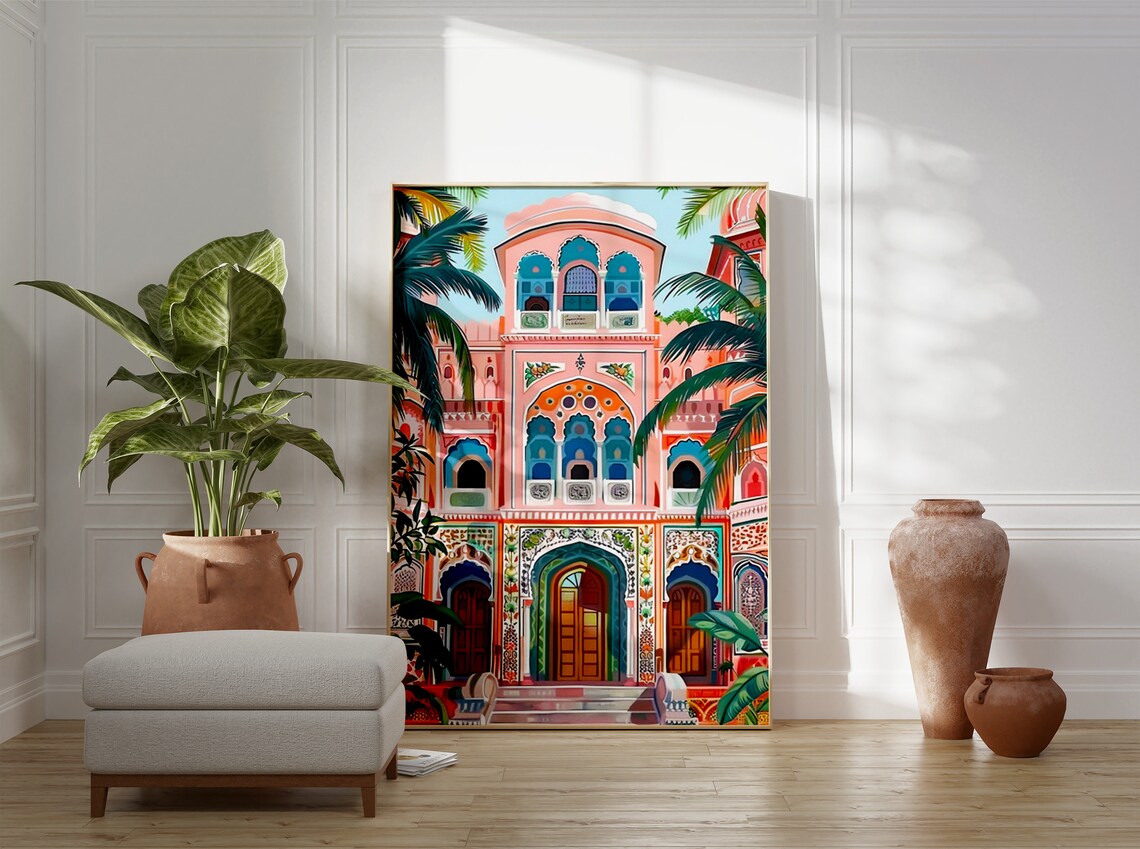 Indian Pichwai Art Poster, Traditional Indian Decor - Image 3