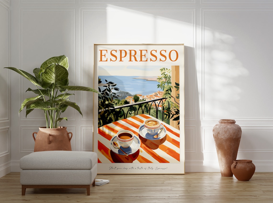 Italian Espresso Vintage Coffee Poster Art Print - Image 3