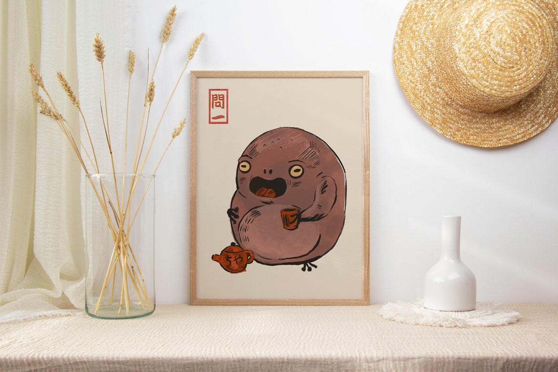 Frog Japanese Vintage Poster Print - Image 2