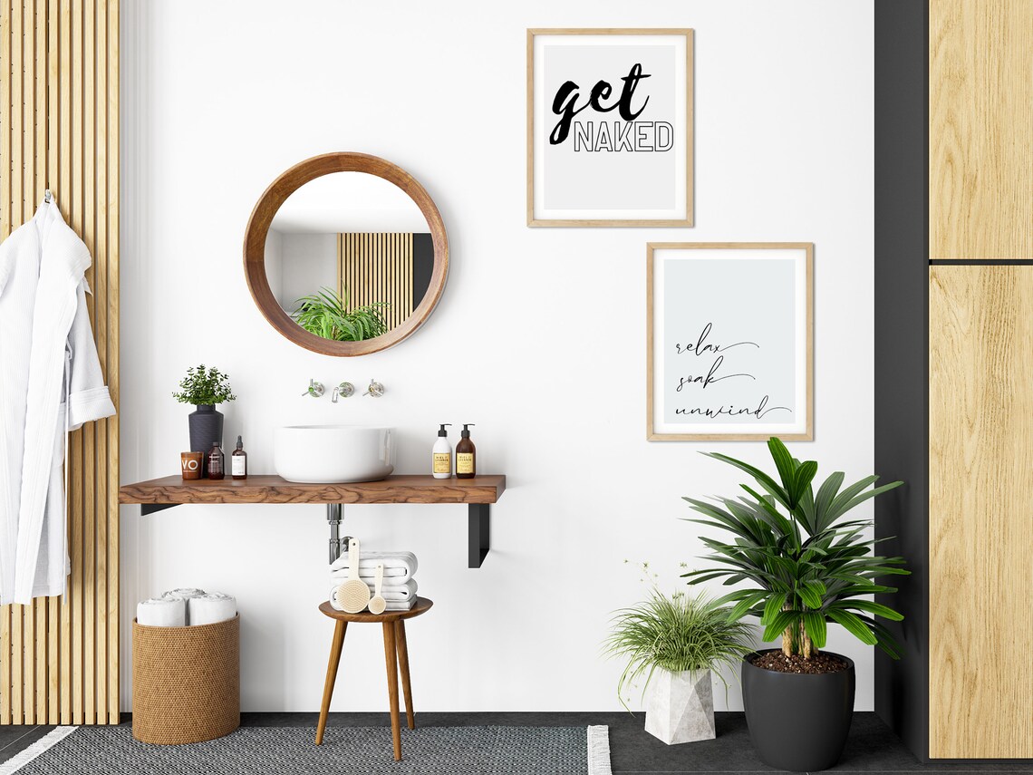 Get Naked Bathroom Prints, Guest Bath Decor - Image 4