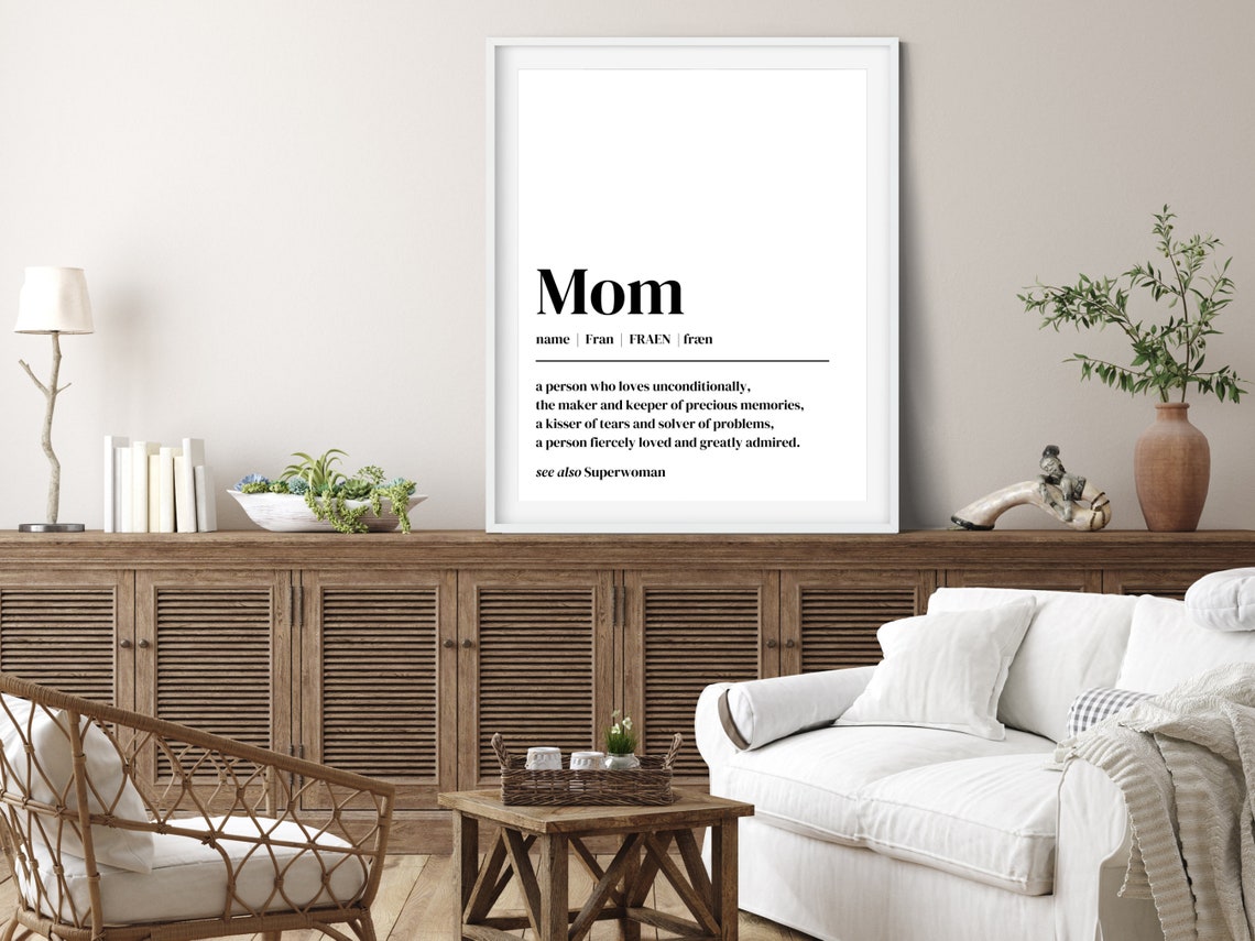 Personalized Mom Definition Dictionary Mothers Day Gift Art Poster - Image 3