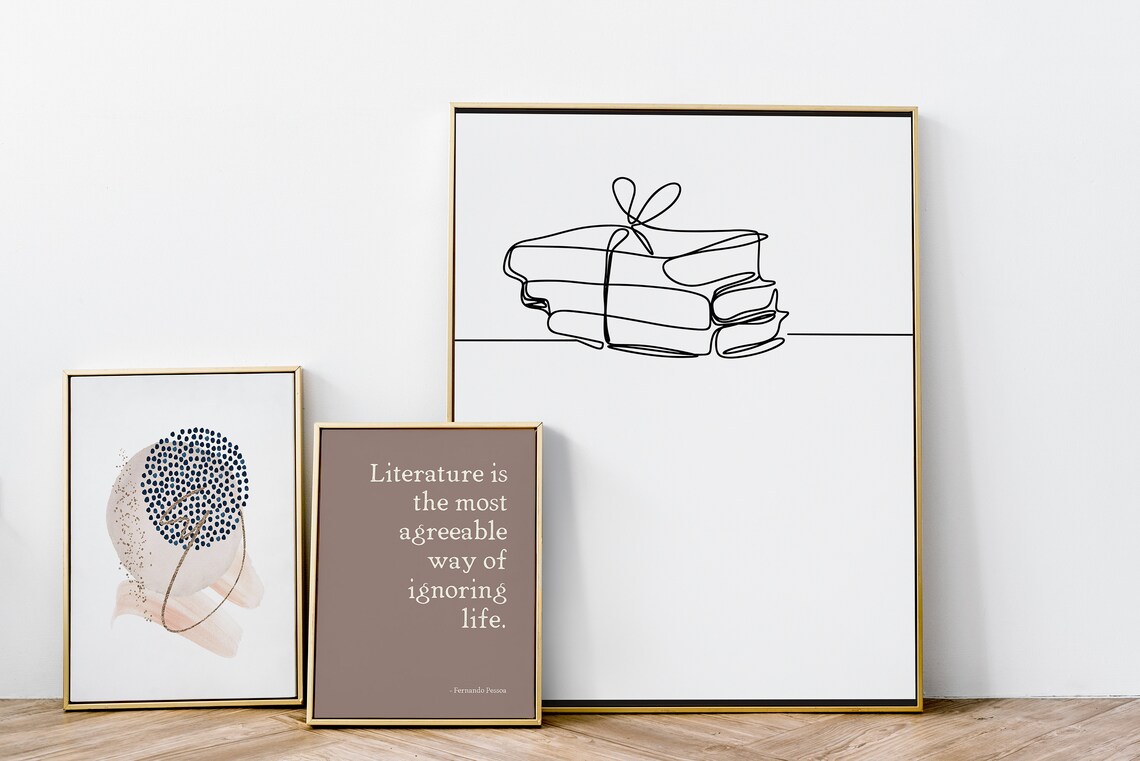 Bookish Art Print, Pessoa Literature Quote - Image 4