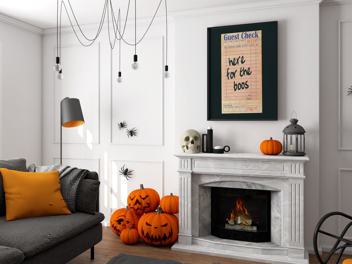 Here for the Boos Halloween Guest Check Vintage Receipt Poster - Image 4