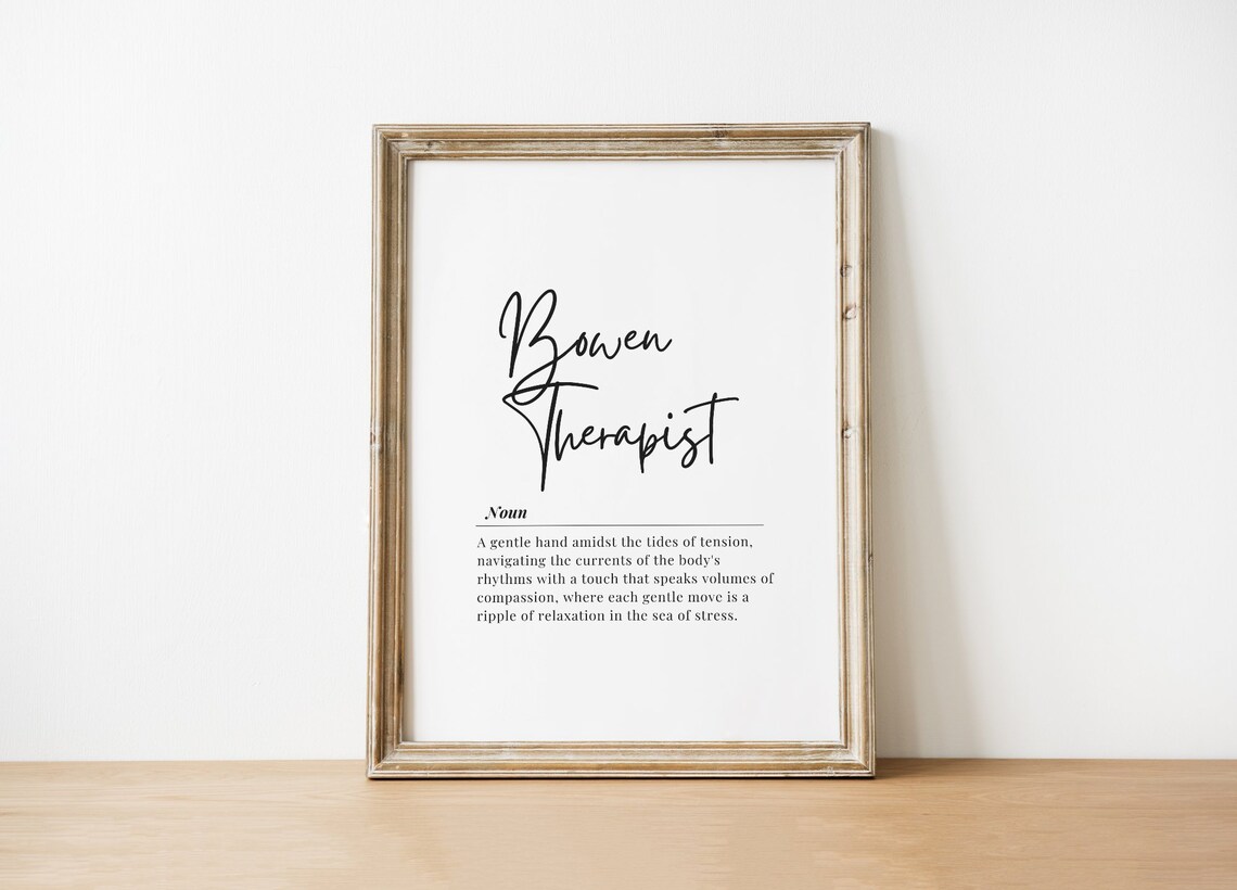 Bowen Therapist Definition Poster, National Doctors Day