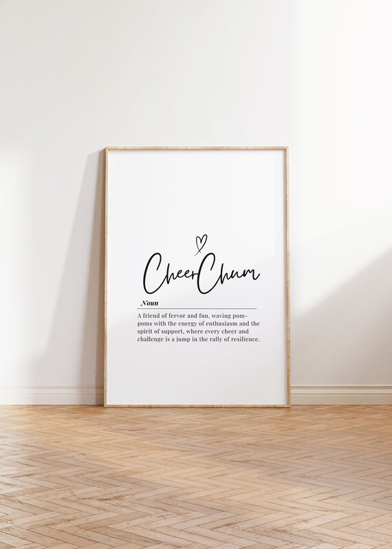Inspirational Cheer Quote Print Modern Calligraphy Wall Art Black And White Typography Home Decor Instant Pdf