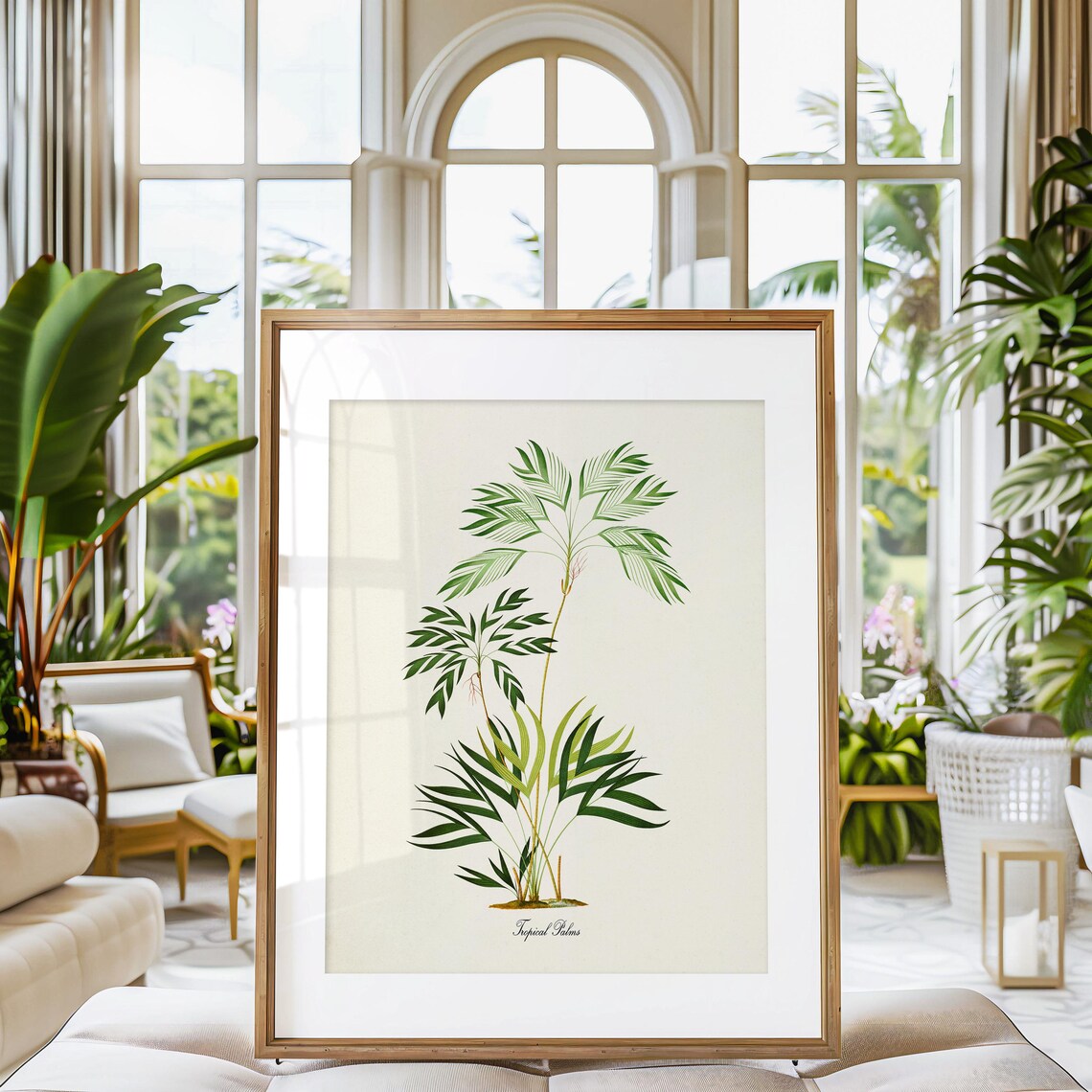 Tropical Palms Botanical Art Print, Coastal Decor - Image 3