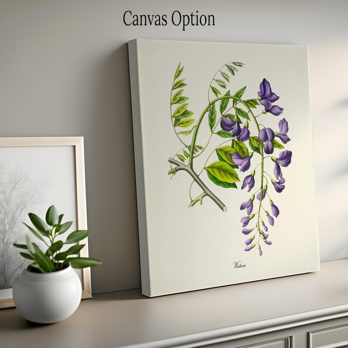Wisteria Botanical Art Print, Floral Wall Decor - Image 2