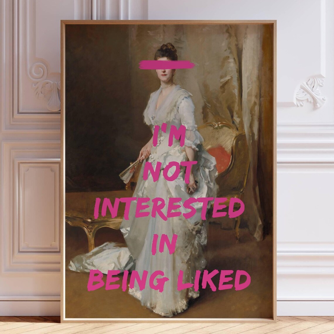 Im Not Interested In Being Liked Altered Classic Portrait Poster