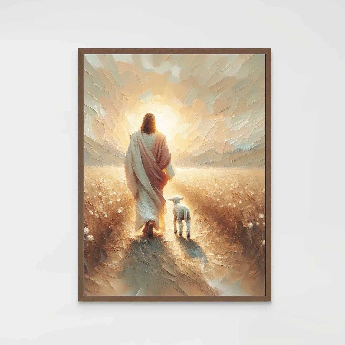 Leave The 99 Christian Art Print, Jesus Shepherd