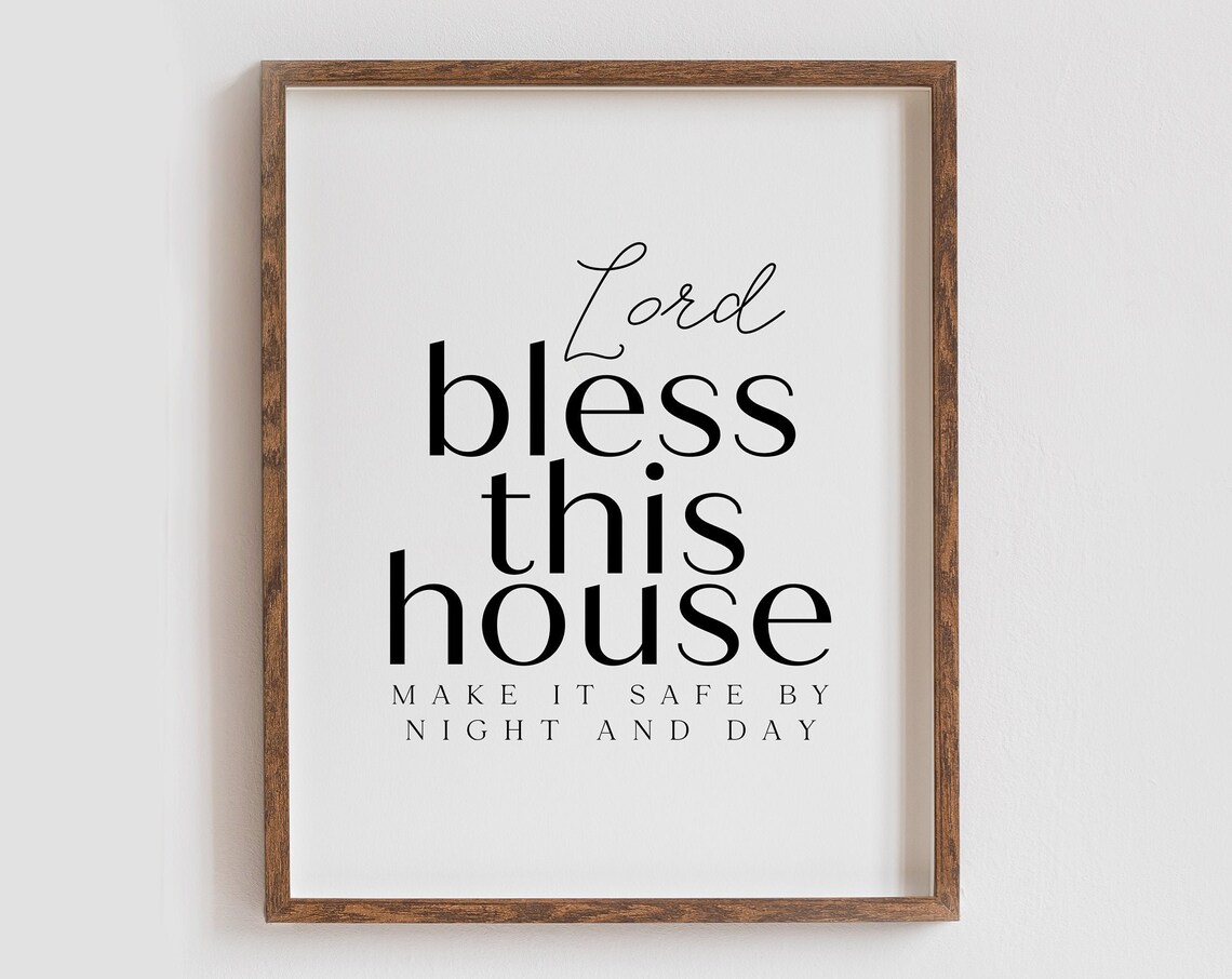 Lord Bless This House Christian Scripture Wall Art - Image 3