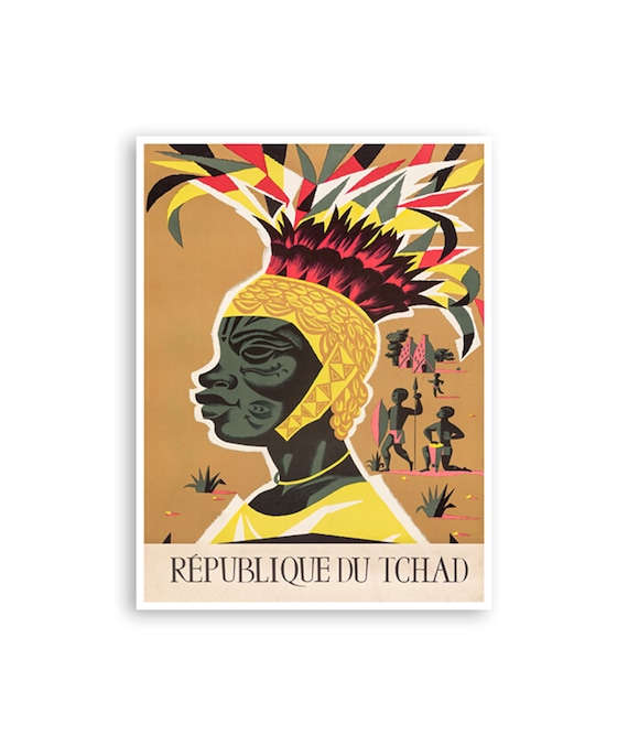 Chad Africa Art Print African Travel Poster Home Decor Xr4260a
