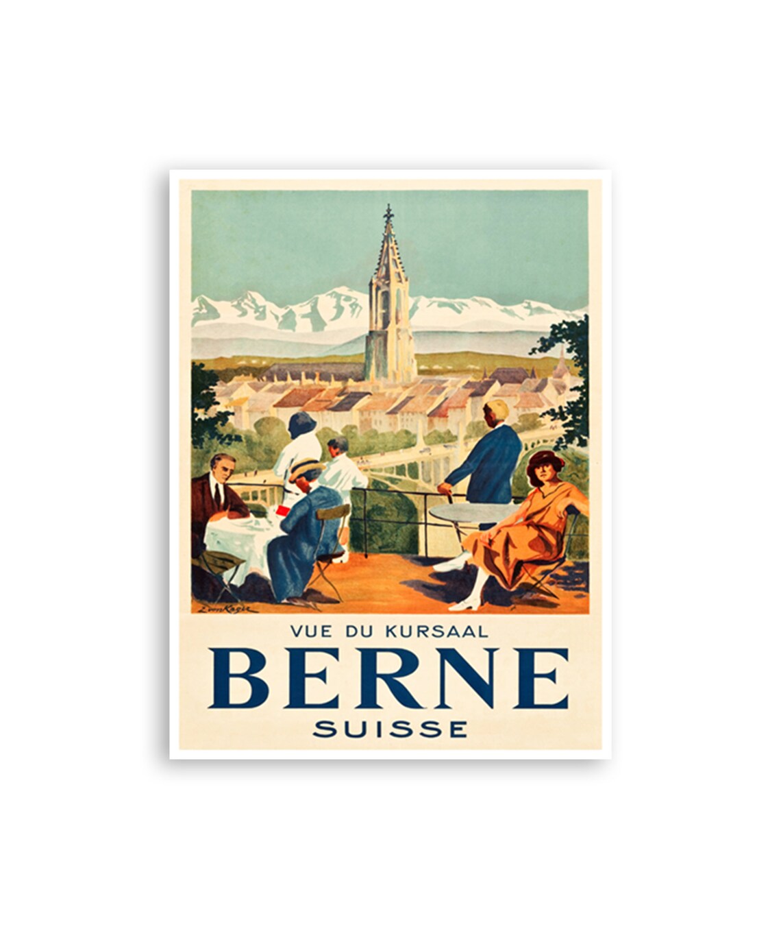 Bern Switzerland Travel Poster, Swiss Home Decor