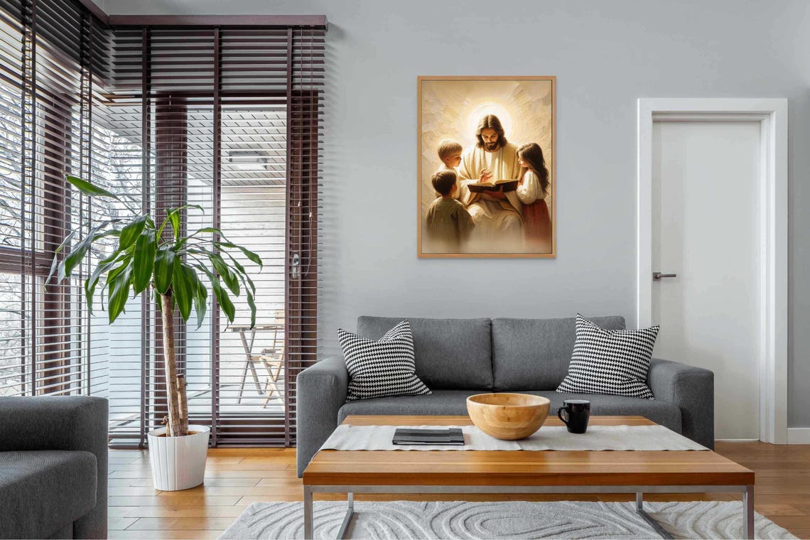 Lessons With Christ Christian Art Jesus With Children Jesus Wall Art Lds Art Bible Art Jesus And Kids Jesus Art Picture Of Jesus Art - Image 3