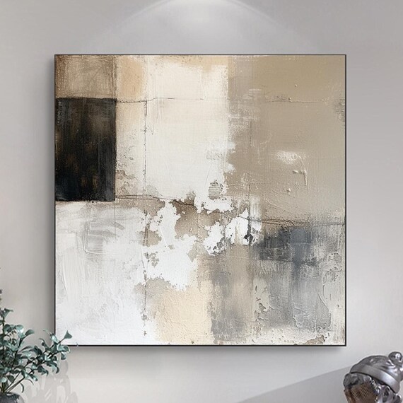 Abstract Oil Painting, Modern Minimalist Wall Art