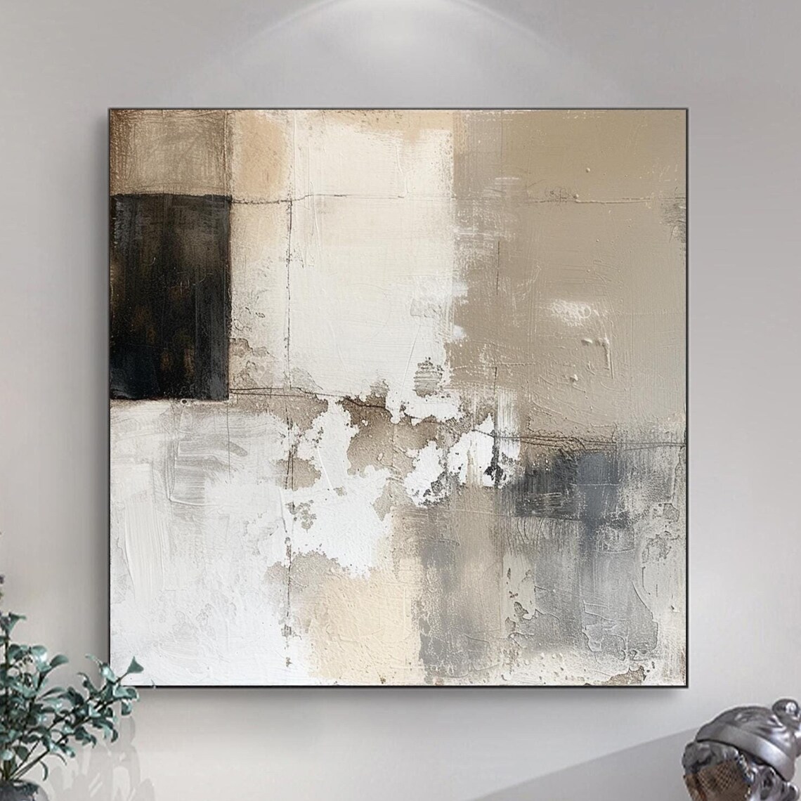 Abstract Oil Painting, Modern Minimalist Wall Art