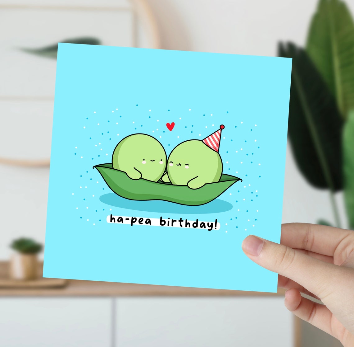 Kawaii Peas in a Pod Birthday Pun Poster with Ha Pea Birthday - Image 5
