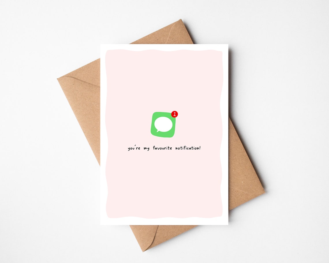 Youre My Favourite Notification Kawaii Message Icon Love Poster - Image 4