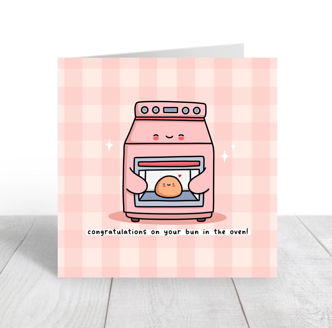 Kawaii Congratulations on Your Bun in the Oven Pun Art Print - Image 3