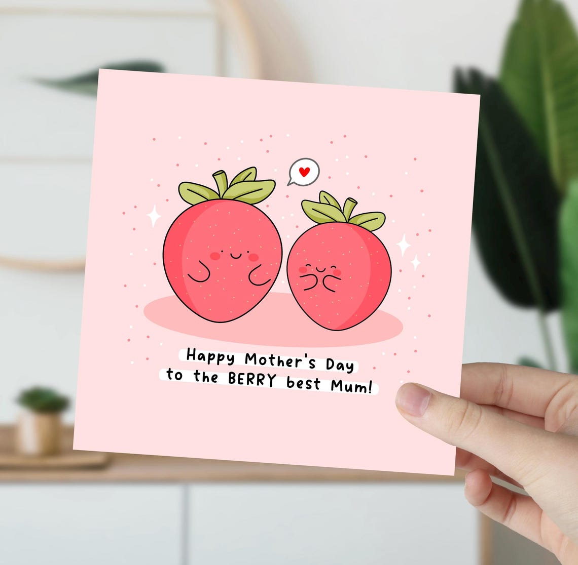 Kawaii Happy Mothers Day to the BERRY Best Mum Pun Art Print - Image 6