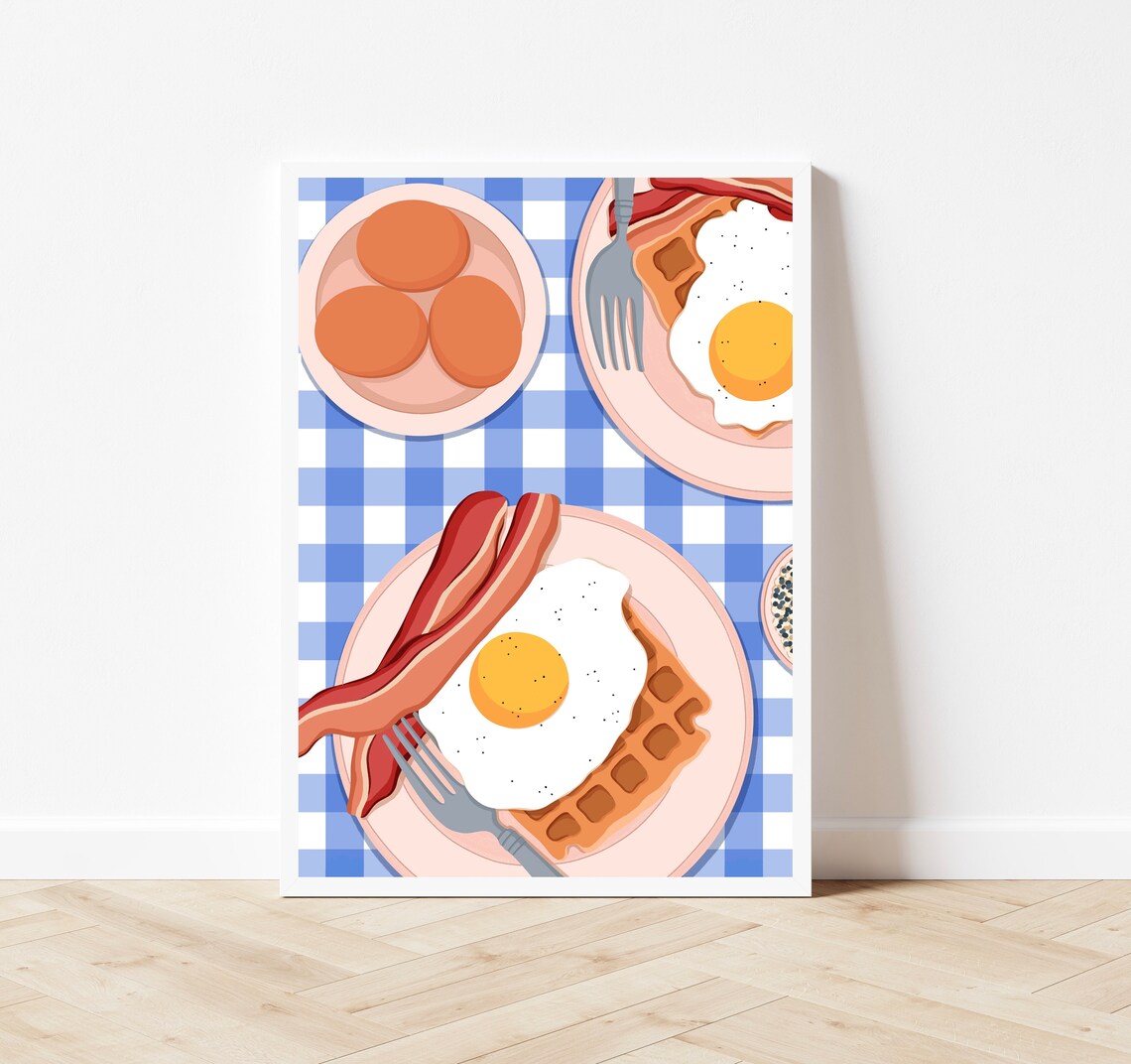 Bacon And Eggs Breakfast Kitchen Art Print - Image 5